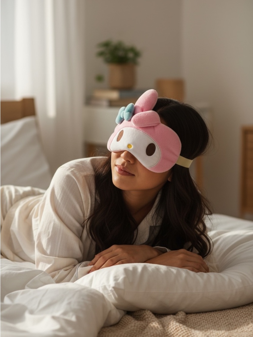 The Crème Shop x My Melody 3D Plushie Sleep Mask Pink NEW